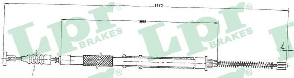 LPR C0186B Cavo comando, Freno stazionamento