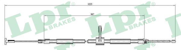 LPR C0189B Cavo comando, Freno stazionamento-Cavo comando, Freno stazionamento-Ricambi Euro