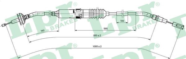 LPR C0257C Cavo comando, Comando frizione