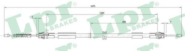 LPR C0267B Cavo comando, Freno stazionamento-Cavo comando, Freno stazionamento-Ricambi Euro