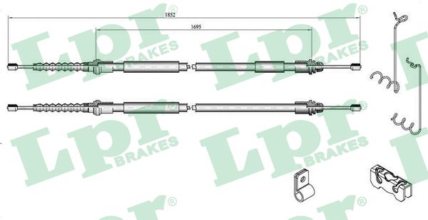 LPR C0285B Cavo comando, Freno stazionamento-Cavo comando, Freno stazionamento-Ricambi Euro