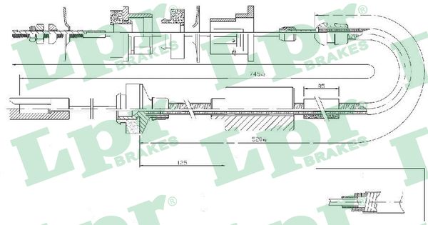 LPR C0335C Cavo comando, Comando frizione