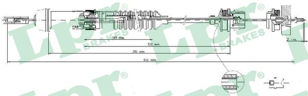 LPR C0340C Cavo comando, Comando frizione-Cavo comando, Comando frizione-Ricambi Euro