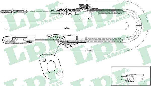 LPR C0417C Cavo comando, Comando frizione-Cavo comando, Comando frizione-Ricambi Euro