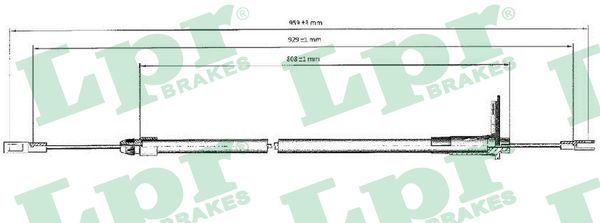 LPR C0440B Cavo comando, Freno stazionamento-Cavo comando, Freno stazionamento-Ricambi Euro