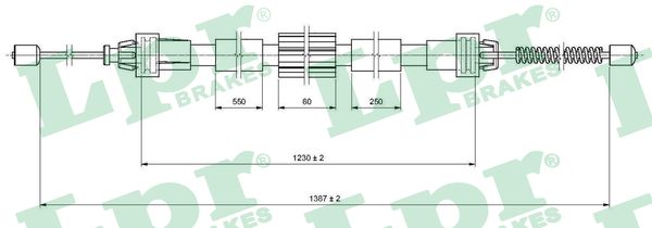 LPR C0468B Cavo comando, Freno stazionamento-Cavo comando, Freno stazionamento-Ricambi Euro