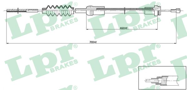 LPR C0477C Cavo comando, Comando frizione-Cavo comando, Comando frizione-Ricambi Euro