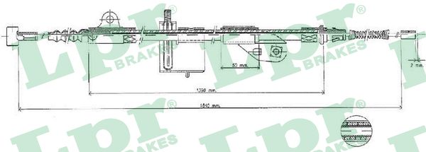 LPR C0502B Cavo comando, Freno stazionamento