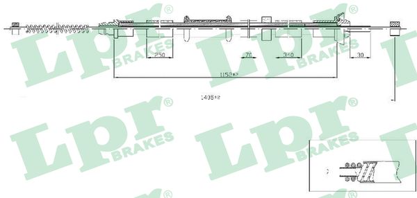 LPR C0518B Cavo comando, Freno stazionamento