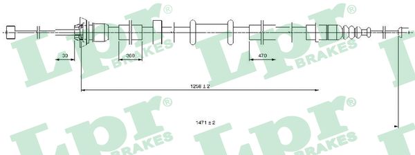 LPR C0519B Cavo comando, Freno stazionamento