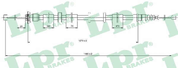 LPR C0520B Cavo comando, Freno stazionamento