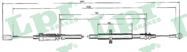 LPR C0524B Cavo comando, Freno stazionamento