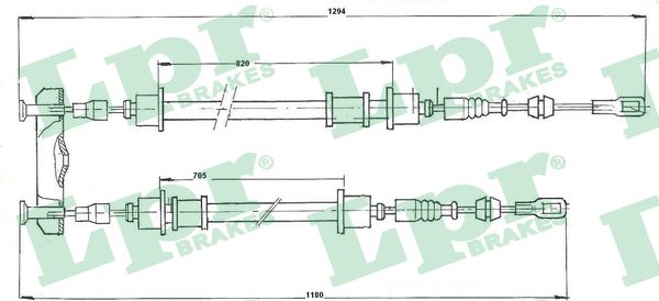 LPR C0540B Cavo comando, Freno stazionamento