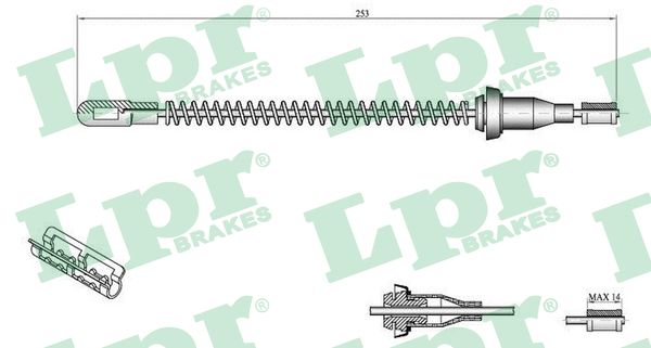 LPR C0556B Cavo comando, Freno stazionamento