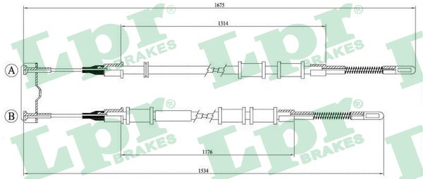 LPR C0559B Cavo comando, Freno stazionamento