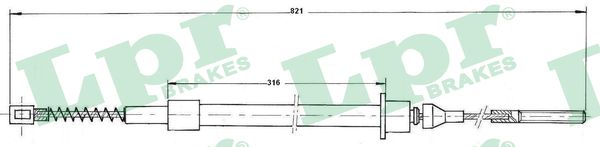 LPR C0560B Cavo comando, Freno stazionamento