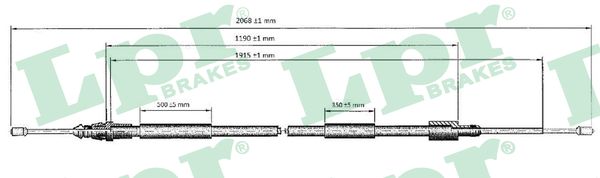 LPR C0620B Cavo comando, Freno stazionamento