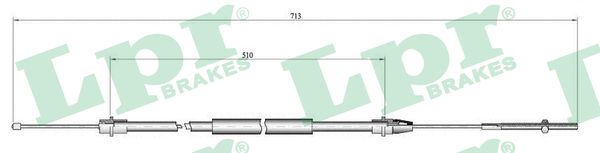 LPR C0638B Cavo comando, Freno stazionamento-Cavo comando, Freno stazionamento-Ricambi Euro
