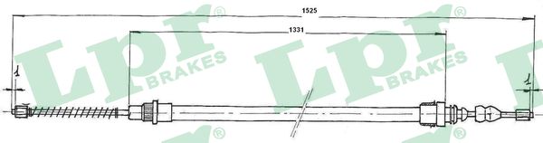 LPR C0664B Cavo comando, Freno stazionamento-Cavo comando, Freno stazionamento-Ricambi Euro