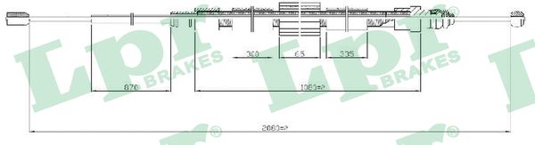 LPR C0716B Cavo comando, Freno stazionamento