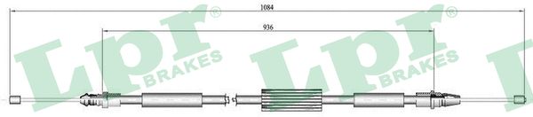 LPR C0728B Cavo comando, Freno stazionamento-Cavo comando, Freno stazionamento-Ricambi Euro
