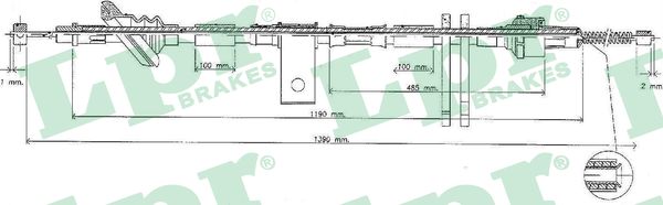 LPR C0833B Cavo comando, Freno stazionamento