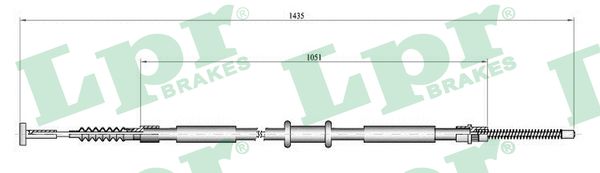 LPR C0843B Cavo comando, Freno stazionamento-Cavo comando, Freno stazionamento-Ricambi Euro