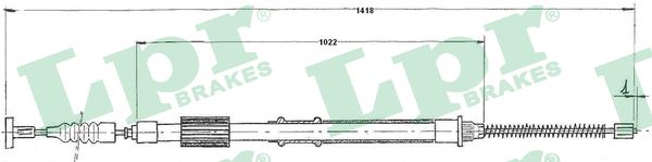 LPR C0844B Cavo comando, Freno stazionamento-Cavo comando, Freno stazionamento-Ricambi Euro