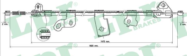 LPR C0896B Cavo comando, Freno stazionamento-Cavo comando, Freno stazionamento-Ricambi Euro