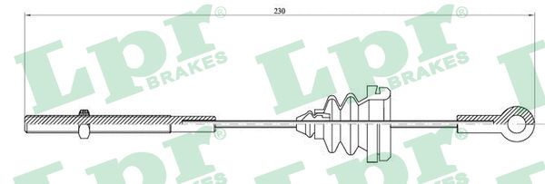 LPR C0904B Cavo comando, Freno stazionamento-Cavo comando, Freno stazionamento-Ricambi Euro