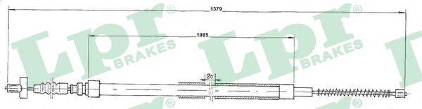 LPR C0906B Cavo comando, Freno stazionamento-Cavo comando, Freno stazionamento-Ricambi Euro