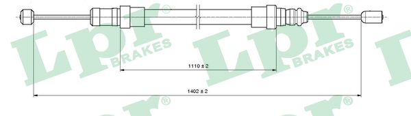 LPR C0997B Cavo comando, Freno stazionamento-Cavo comando, Freno stazionamento-Ricambi Euro