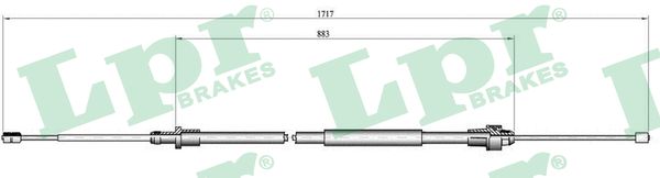 LPR C0998B Cavo comando, Freno stazionamento-Cavo comando, Freno stazionamento-Ricambi Euro