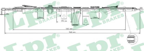 LPR C1283B Cavo comando, Freno stazionamento-Cavo comando, Freno stazionamento-Ricambi Euro