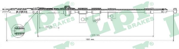 LPR C1294B Cavo comando, Freno stazionamento-Cavo comando, Freno stazionamento-Ricambi Euro