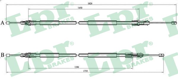 LPR C1401B Cavo comando, Freno stazionamento-Cavo comando, Freno stazionamento-Ricambi Euro