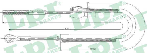 LPR C1429B Cavo comando, Freno stazionamento