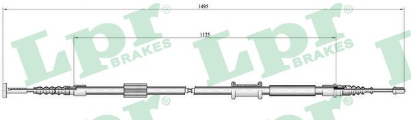 LPR C1448B Cavo comando, Freno stazionamento