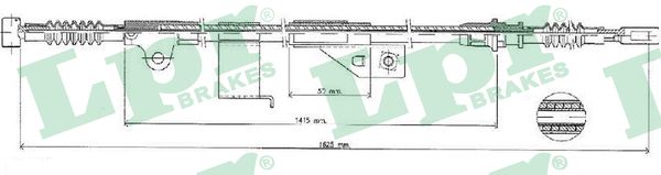 LPR C1487B Cavo comando, Freno stazionamento-Cavo comando, Freno stazionamento-Ricambi Euro