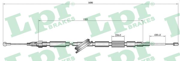 LPR C1519B Cavo comando, Freno stazionamento