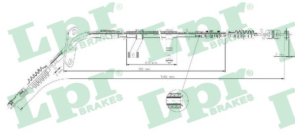 LPR C1550B Cavo comando, Freno stazionamento-Cavo comando, Freno stazionamento-Ricambi Euro