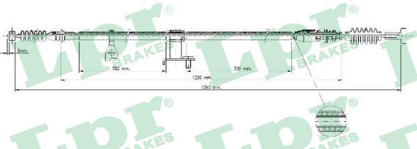 LPR C1553B Cavo comando, Freno stazionamento-Cavo comando, Freno stazionamento-Ricambi Euro