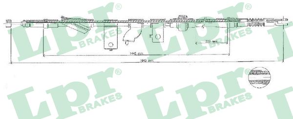 LPR C1576B Cavo comando, Freno stazionamento