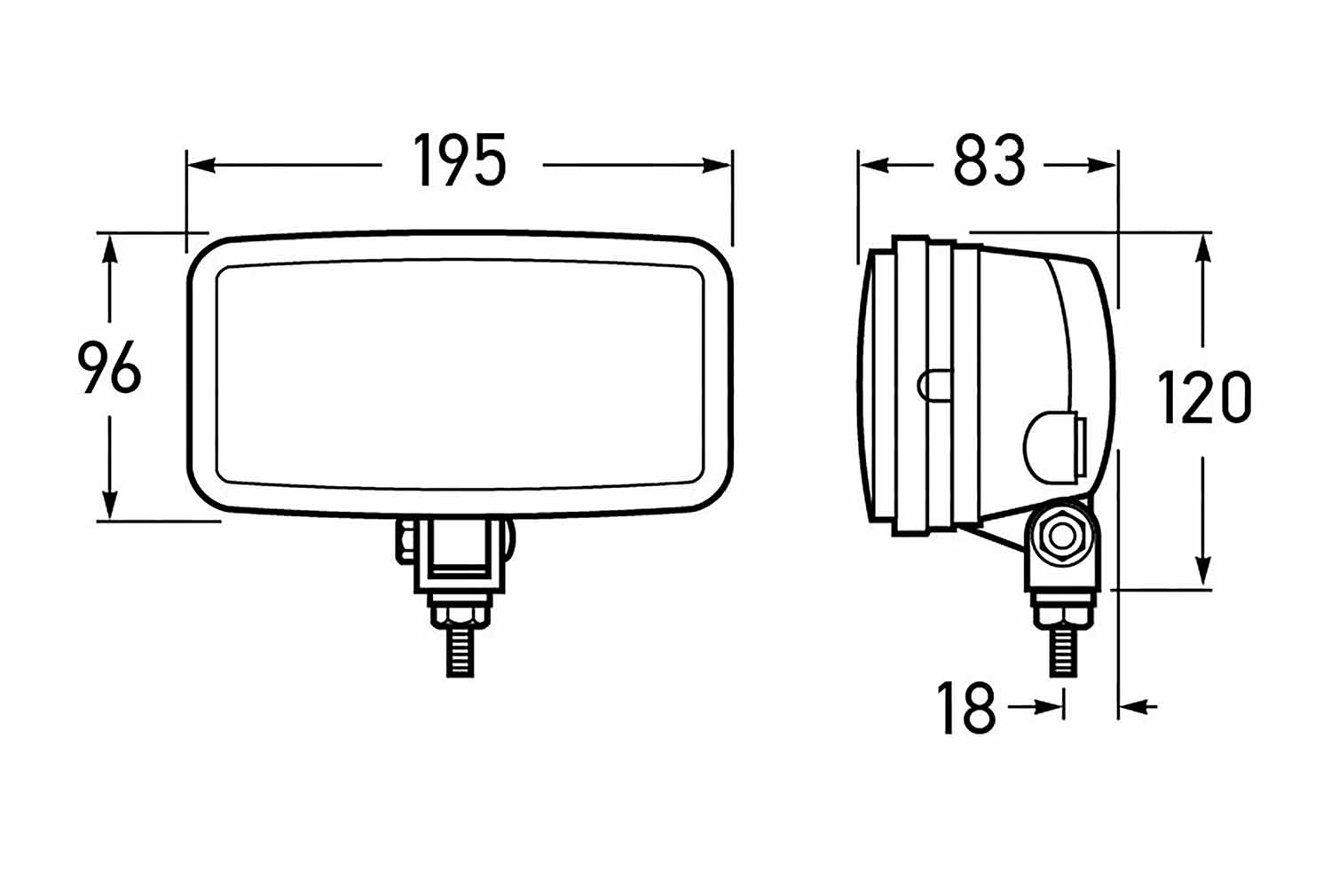 HELLA 1FD 005 700-961 Spotlight Set Front