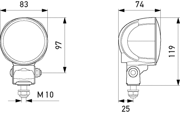 HELLA 1G0 996 576-601 Faro da lavoro