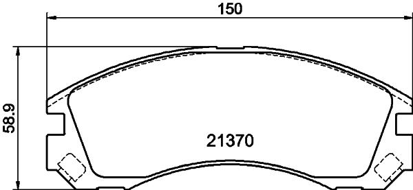 HELLA 8DB 355 011-751 Sada brzdových platničiek kotúčovej brzdy