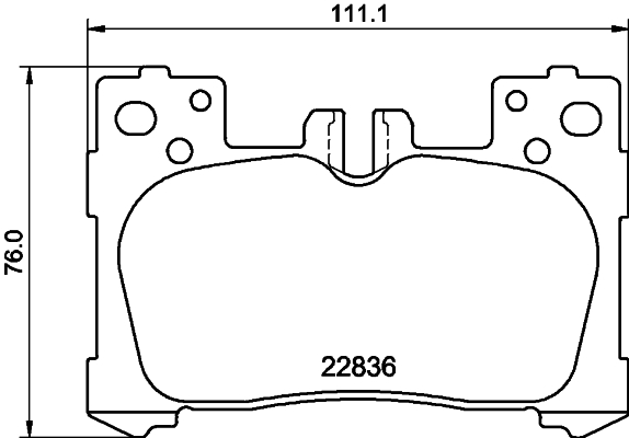HELLA 8DB 355 040-741 Sada brzdových platničiek kotúčovej brzdy