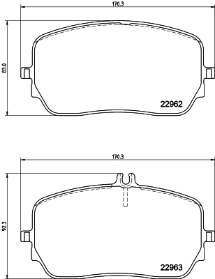 HELLA 8DB 355 039-211 Sada brzdových platničiek kotúčovej brzdy
