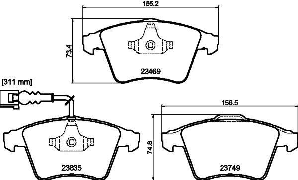 HELLA 8DB 355 021-221 Sada...