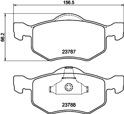 HELLA 8DB 355 010-141 Sada brzdových platničiek kotúčovej brzdy